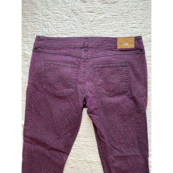 Styte Dark Purple Cheetah Pants Junior Size 13 Have Stretch Stylish Unique - Picture 4 of 10